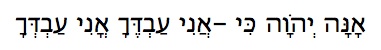 Giving My Self in Service Hebrew text