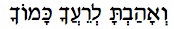 Vahavta Hebrew text