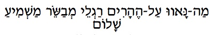 Heralds of Peace Hebrew text