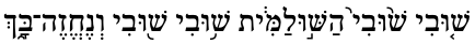 Turn and Return in Hebrew