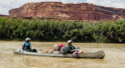 photo: canoeing on Utah river 2021